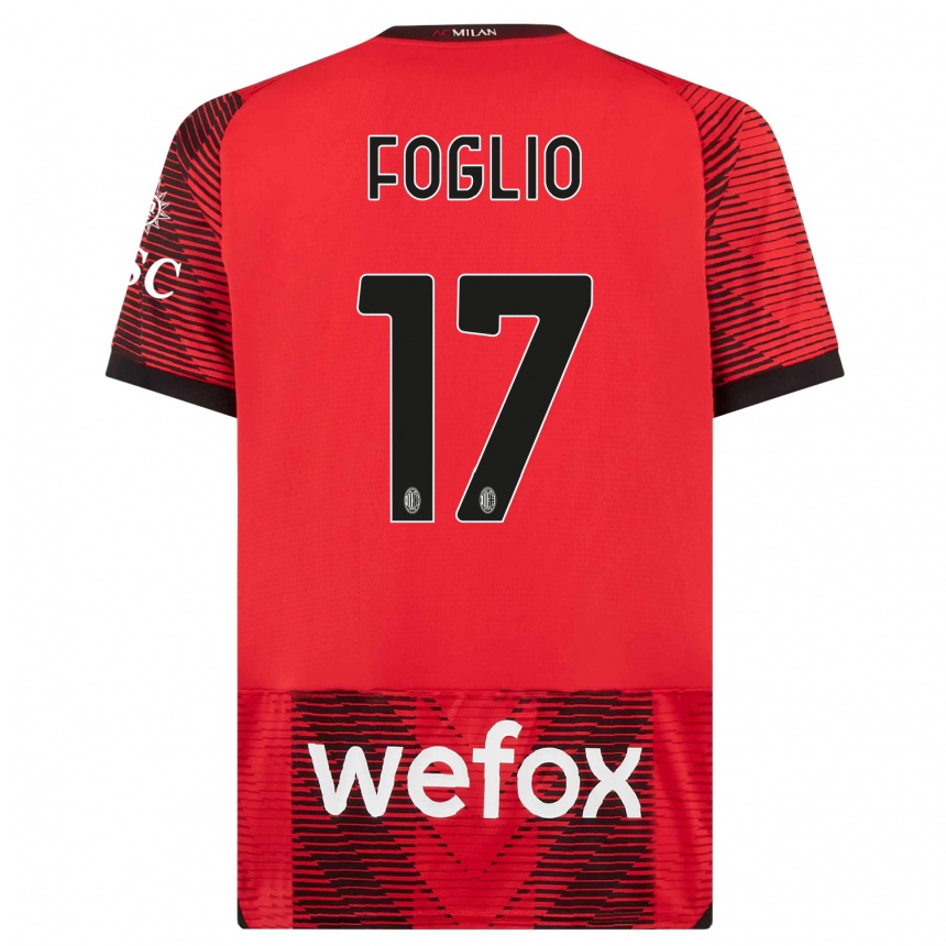 Kinder Fußball Christian Foglio #17 Rot Schwarz Heimtrikot Trikot 2023/24 T-Shirt Luxemburg