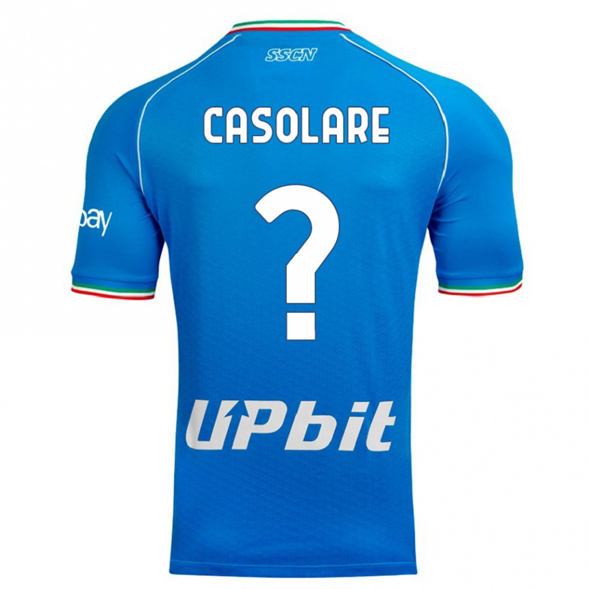 Kinder Fußball Gabriel Casolare #0 Himmelblau Heimtrikot Trikot 2023/24 T-Shirt Luxemburg