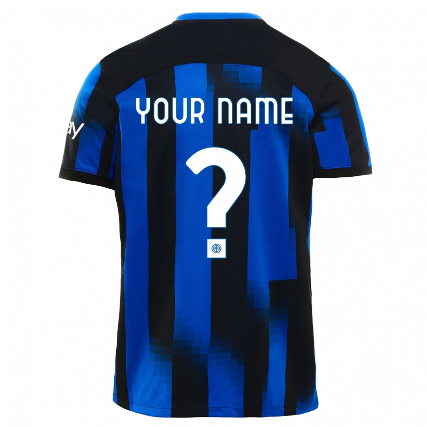 Kinder Fußball Ihren Namen #0 Schwarz Blau Heimtrikot Trikot 2023/24 T-Shirt Luxemburg