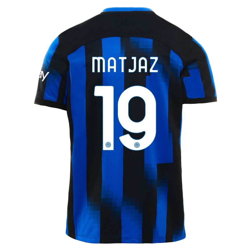 Kinder Fußball Samo Matjaz #19 Schwarz Blau Heimtrikot Trikot 2023/24 T-Shirt Luxemburg