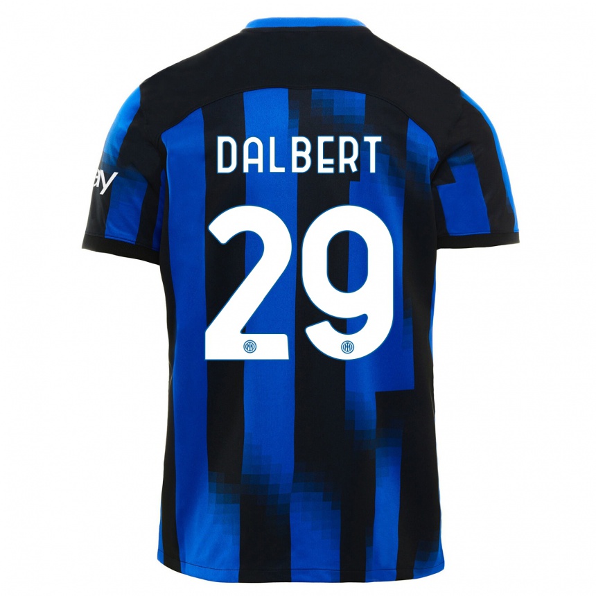 Kinder Fußball Dalbert #29 Schwarz Blau Heimtrikot Trikot 2023/24 T-Shirt Luxemburg