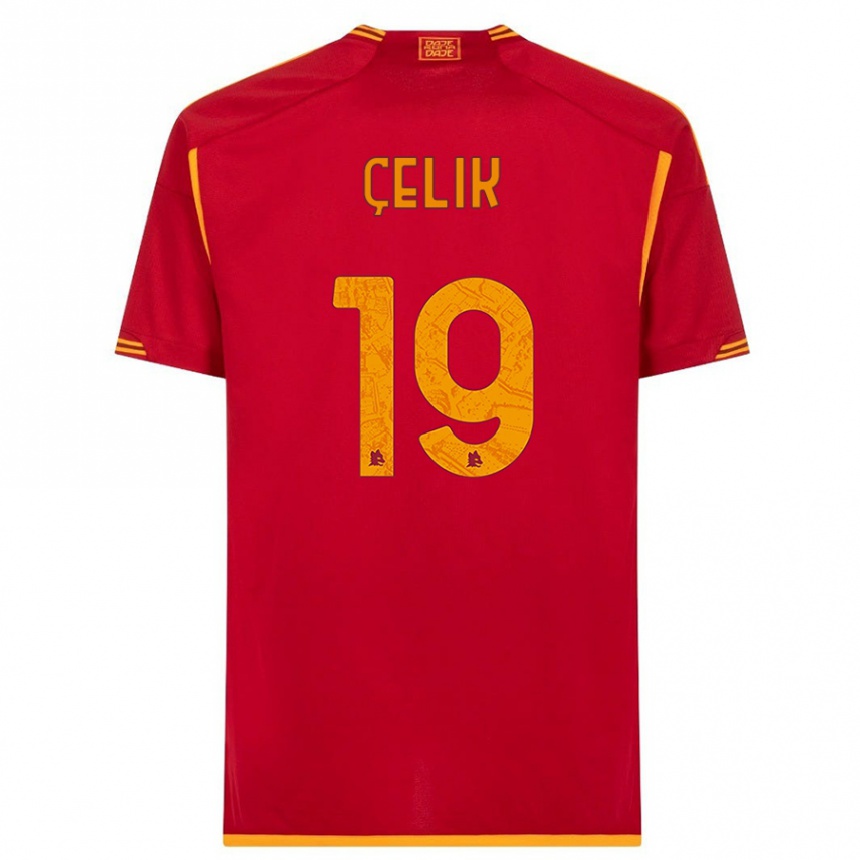Kinder Fußball Zeki Celik #19 Rot Heimtrikot Trikot 2023/24 T-Shirt Luxemburg