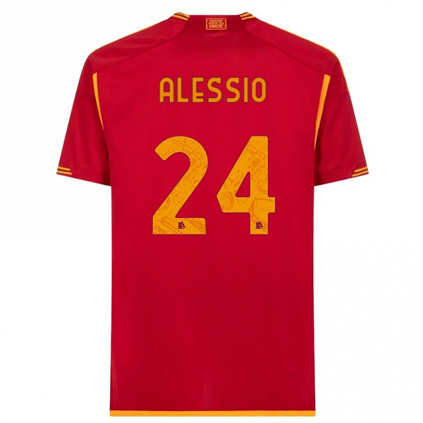Kinder Fußball Filippo Alessio #24 Rot Heimtrikot Trikot 2023/24 T-Shirt Luxemburg