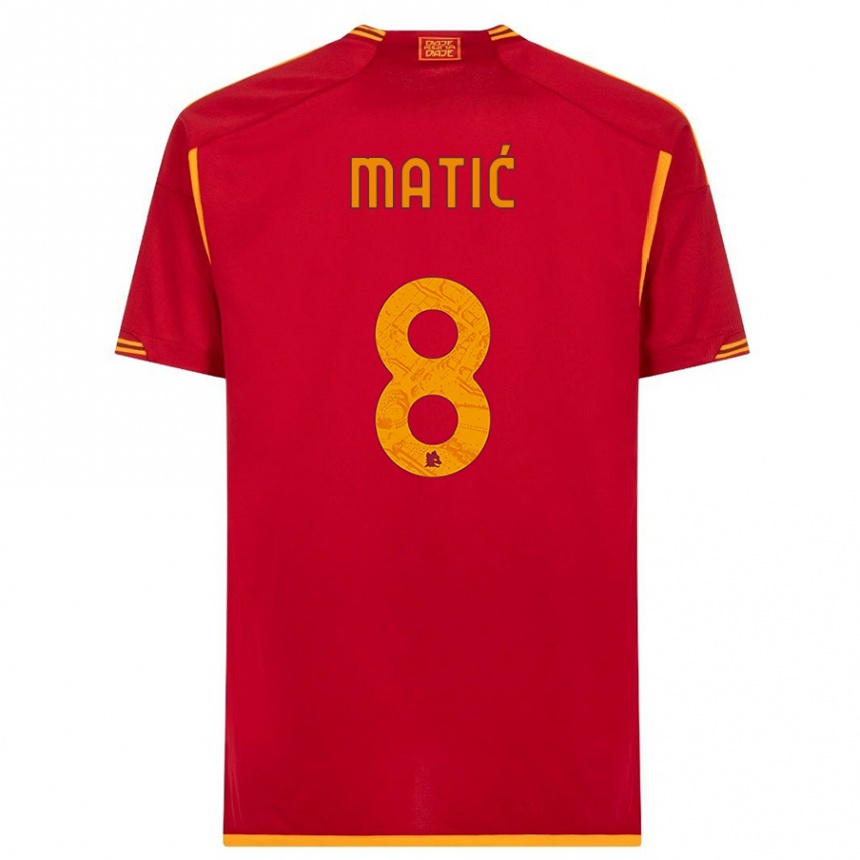 Kinder Fußball Nemanja Matic #8 Rot Heimtrikot Trikot 2023/24 T-Shirt Luxemburg
