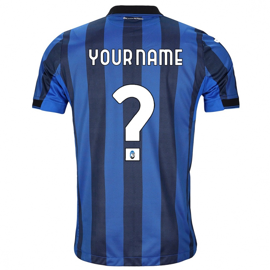 Kinder Fußball Ihren Namen #0 Schwarz Blau Heimtrikot Trikot 2023/24 T-Shirt Luxemburg