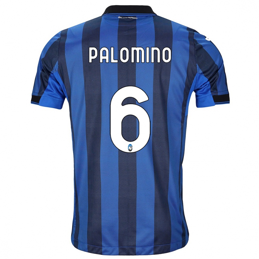 Kinder Fußball José Luis Palomino #6 Schwarz Blau Heimtrikot Trikot 2023/24 T-Shirt Luxemburg