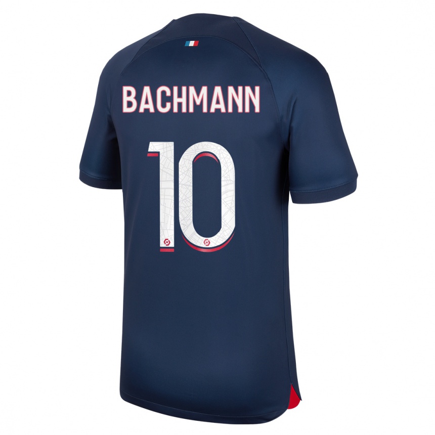 Kinder Fußball Ramona Bachmann #10 Blau Rot Heimtrikot Trikot 2023/24 T-Shirt Luxemburg