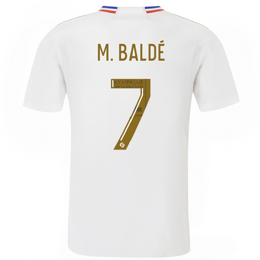 Kinder Fußball Mama Baldé #7 Weiß Heimtrikot Trikot 2023/24 T-Shirt Luxemburg