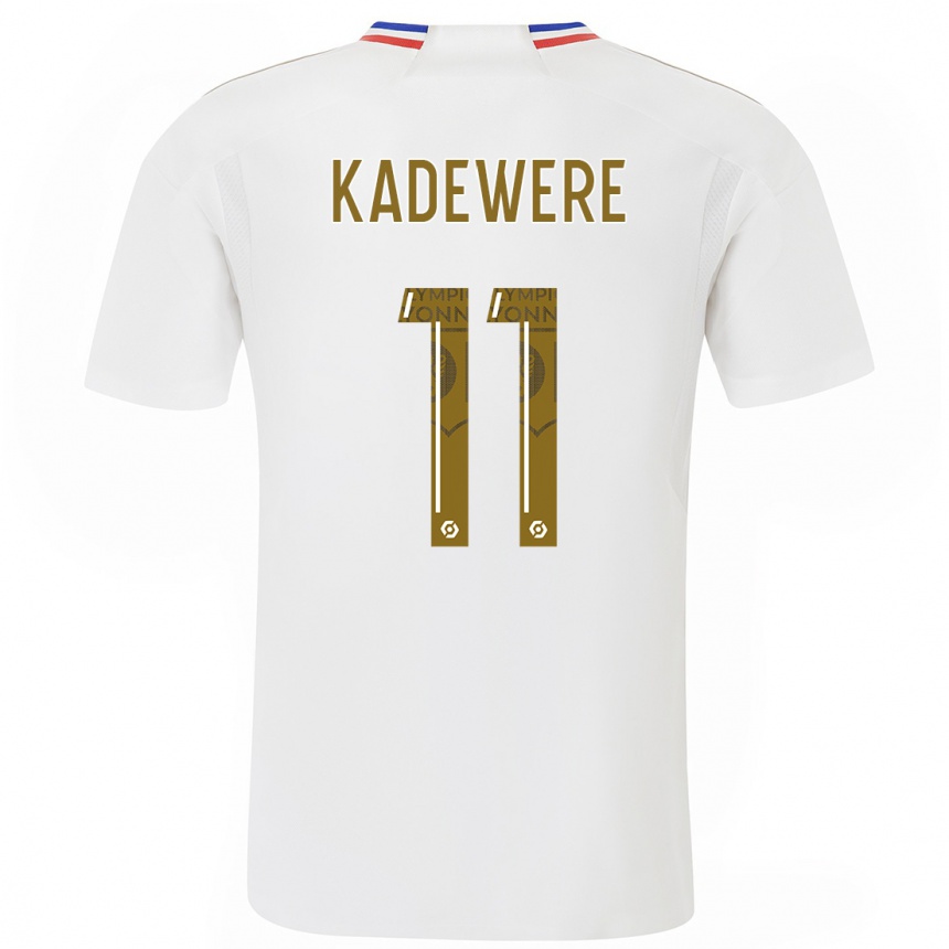 Kinder Fußball Tino Kadewere #11 Weiß Heimtrikot Trikot 2023/24 T-Shirt Luxemburg