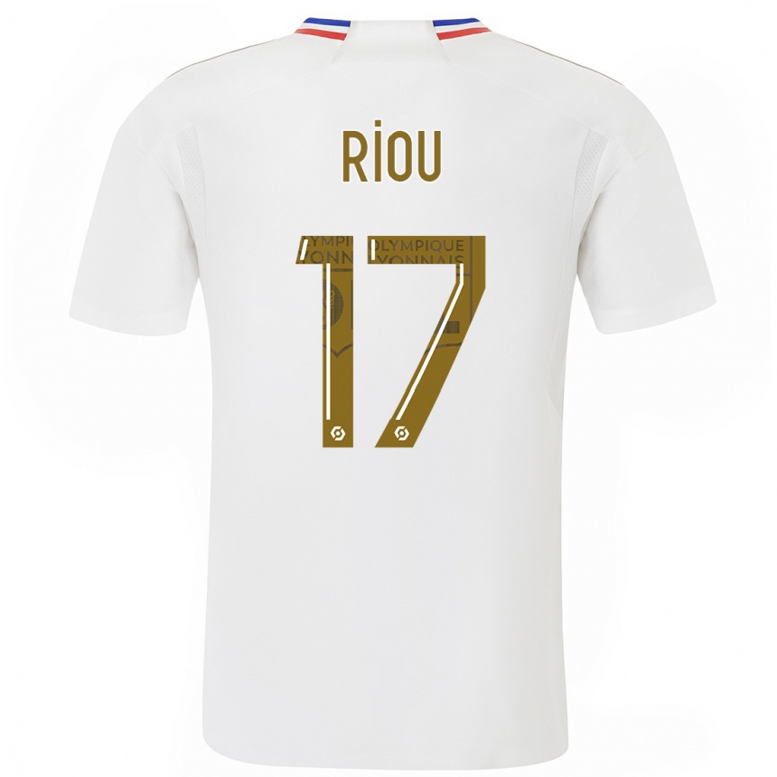 Kinder Fußball Remy Riou #17 Weiß Heimtrikot Trikot 2023/24 T-Shirt Luxemburg