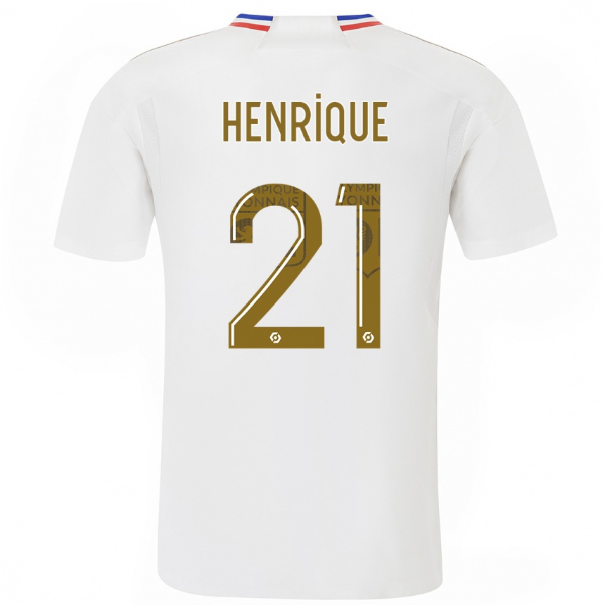 Kinder Fußball Henrique #21 Weiß Heimtrikot Trikot 2023/24 T-Shirt Luxemburg