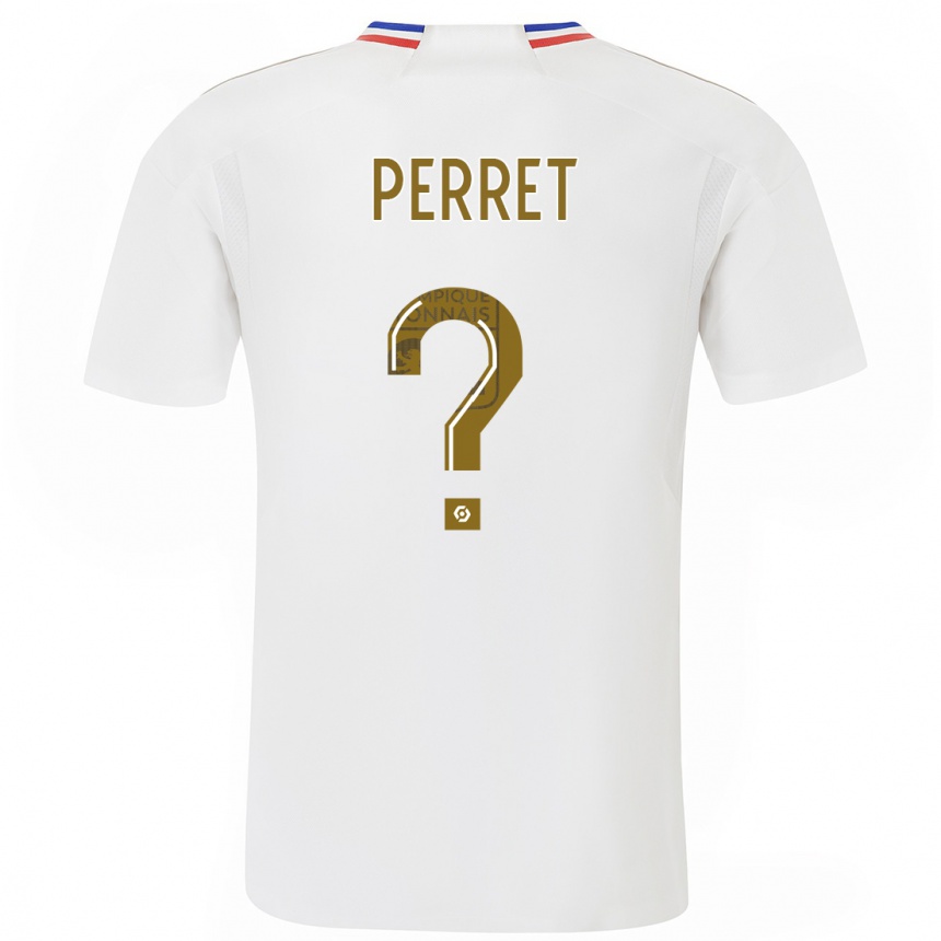 Kinder Fußball Romain Perret #0 Weiß Heimtrikot Trikot 2023/24 T-Shirt Luxemburg