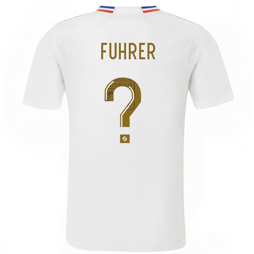 Kinder Fußball Pape Fuhrer #0 Weiß Heimtrikot Trikot 2023/24 T-Shirt Luxemburg