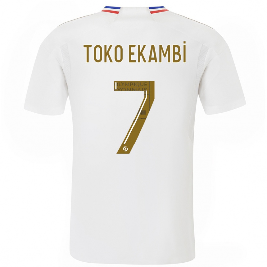 Kinder Fußball Karl Toko Ekambi #7 Weiß Heimtrikot Trikot 2023/24 T-Shirt Luxemburg