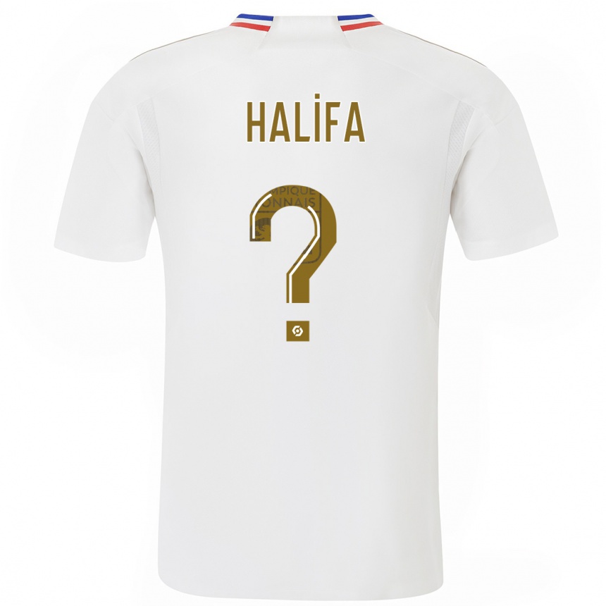 Kinder Fußball Islam Halifa #0 Weiß Heimtrikot Trikot 2023/24 T-Shirt Luxemburg