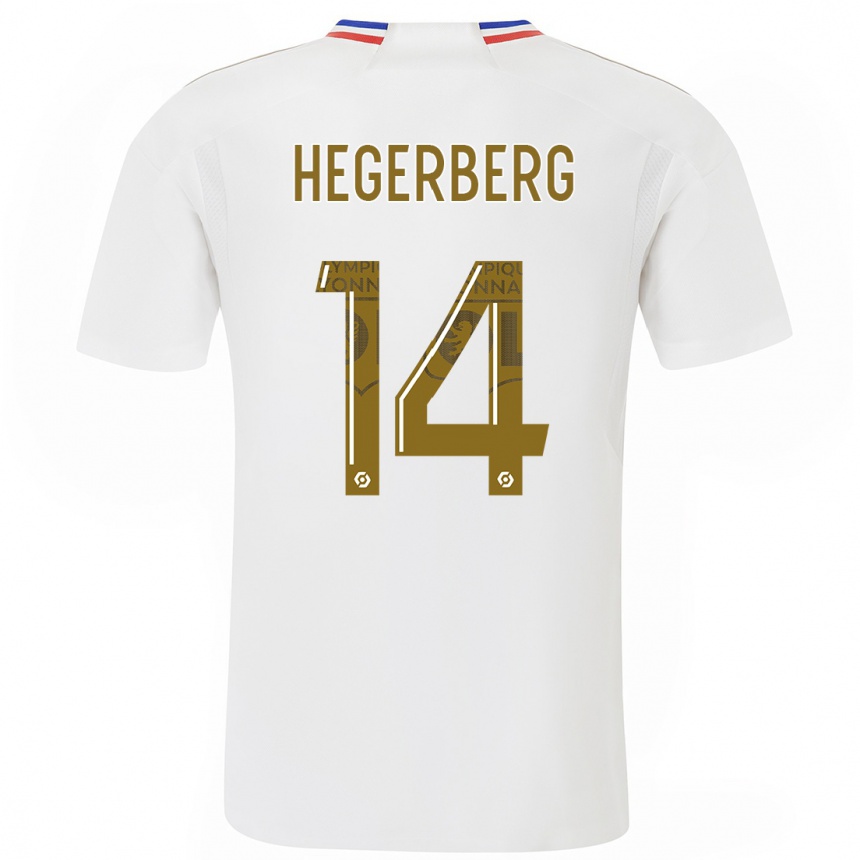Kinder Fußball Ada Hegerberg #14 Weiß Heimtrikot Trikot 2023/24 T-Shirt Luxemburg