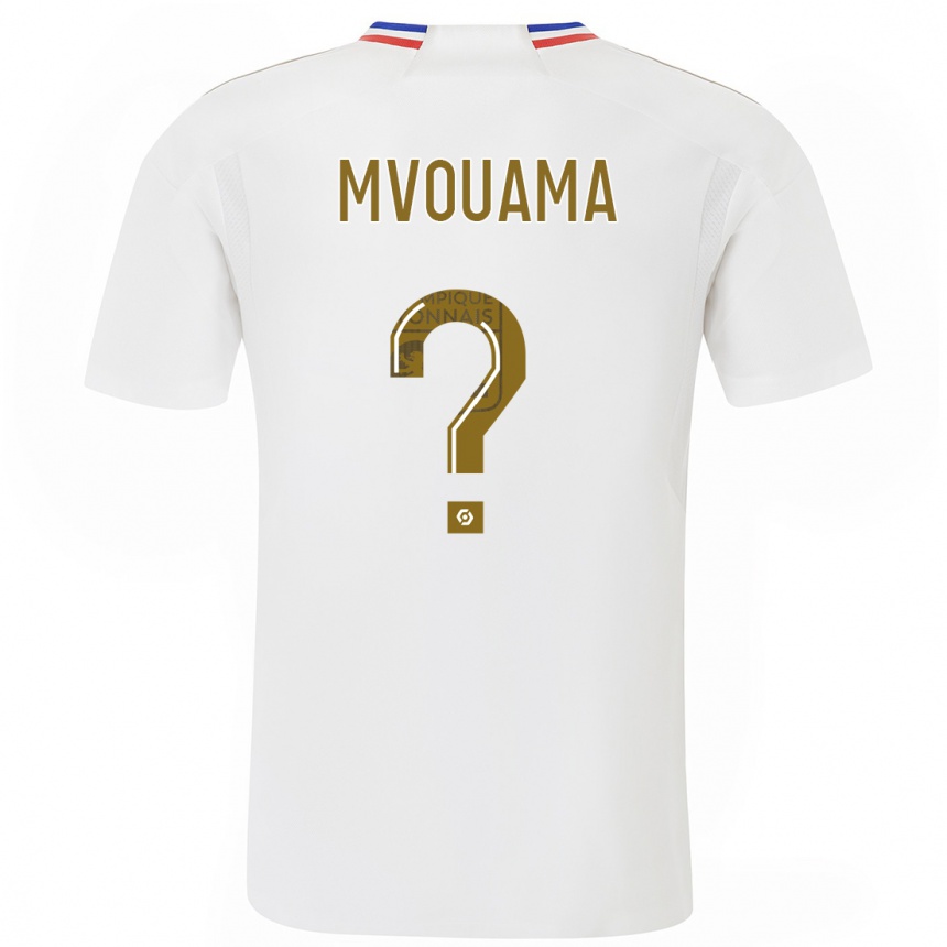 Kinder Fußball Olivier Mvouama #0 Weiß Heimtrikot Trikot 2023/24 T-Shirt Luxemburg