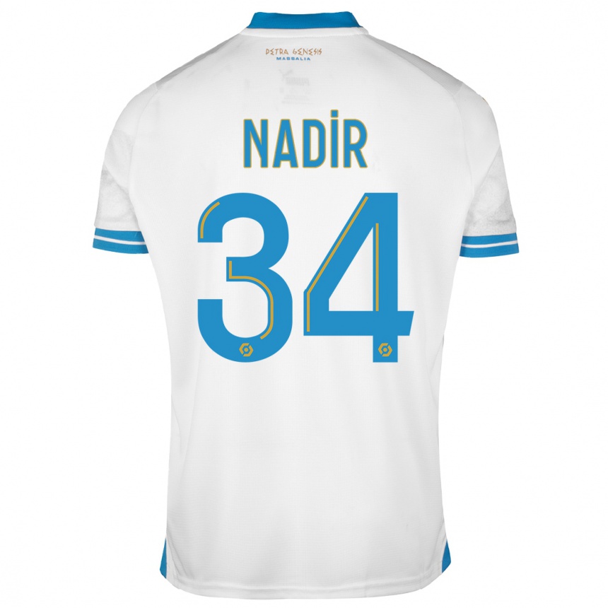 Kinder Fußball Bilal Nadir #34 Weiß Heimtrikot Trikot 2023/24 T-Shirt Luxemburg