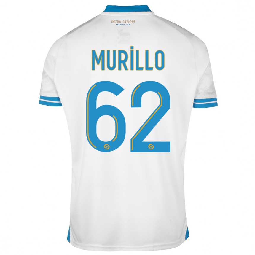 Kinder Fußball Amir Murillo #62 Weiß Heimtrikot Trikot 2023/24 T-Shirt Luxemburg