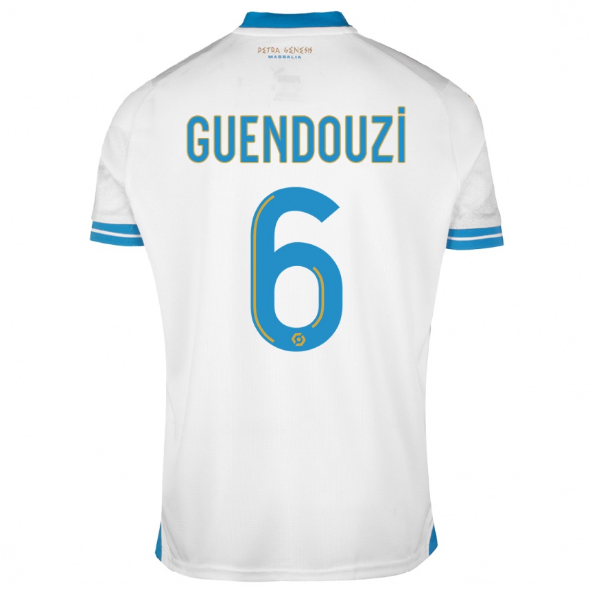 Kinder Fußball Matteo Guendouzi #6 Weiß Heimtrikot Trikot 2023/24 T-Shirt Luxemburg