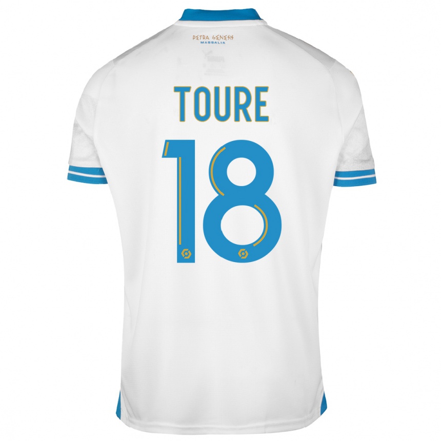 Kinder Fußball Isaak Toure #18 Weiß Heimtrikot Trikot 2023/24 T-Shirt Luxemburg