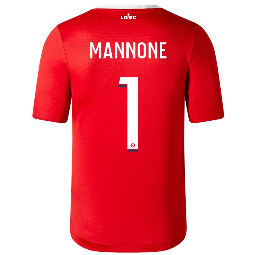 Kinder Fußball Vito Mannone #1 Rot Heimtrikot Trikot 2023/24 T-Shirt Luxemburg