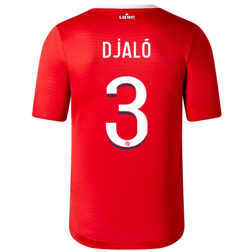 Kinder Fußball Tiago Djaló #3 Rot Heimtrikot Trikot 2023/24 T-Shirt Luxemburg