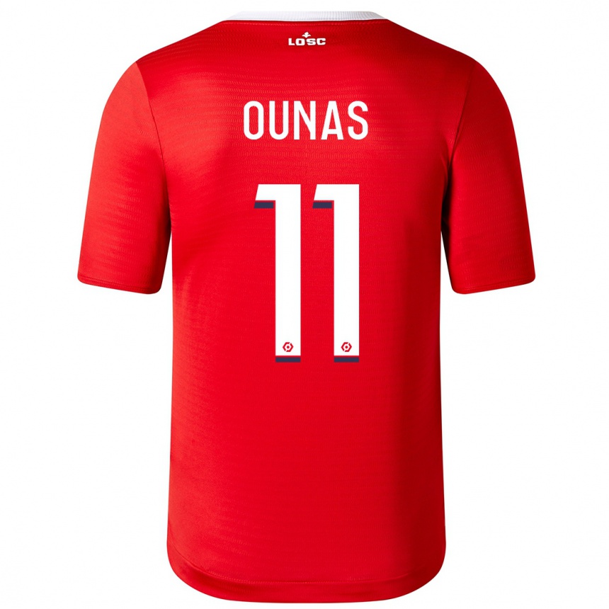 Kinder Fußball Adam Ounas #11 Rot Heimtrikot Trikot 2023/24 T-Shirt Luxemburg