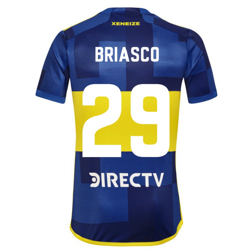Kinder Fußball Norberto Briasco #29 Dunkelblau Gelb Heimtrikot Trikot 2023/24 T-Shirt Luxemburg