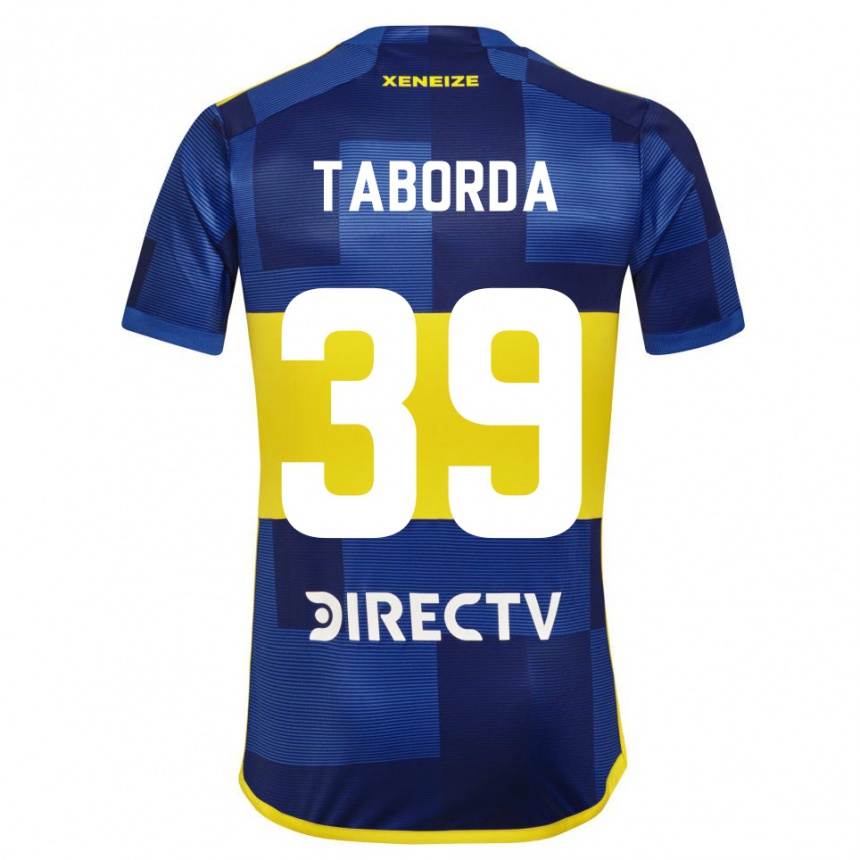 Kinder Fußball Vicente Taborda #39 Dunkelblau Gelb Heimtrikot Trikot 2023/24 T-Shirt Luxemburg