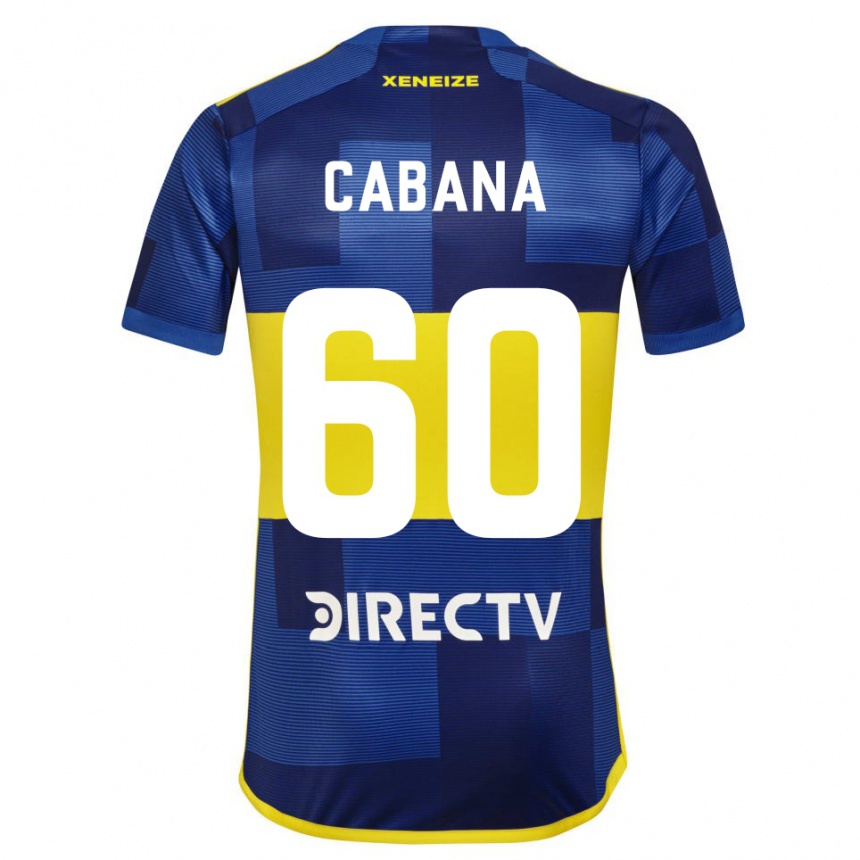 Kinder Fußball Juan Pablo Cabaña #60 Dunkelblau Gelb Heimtrikot Trikot 2023/24 T-Shirt Luxemburg