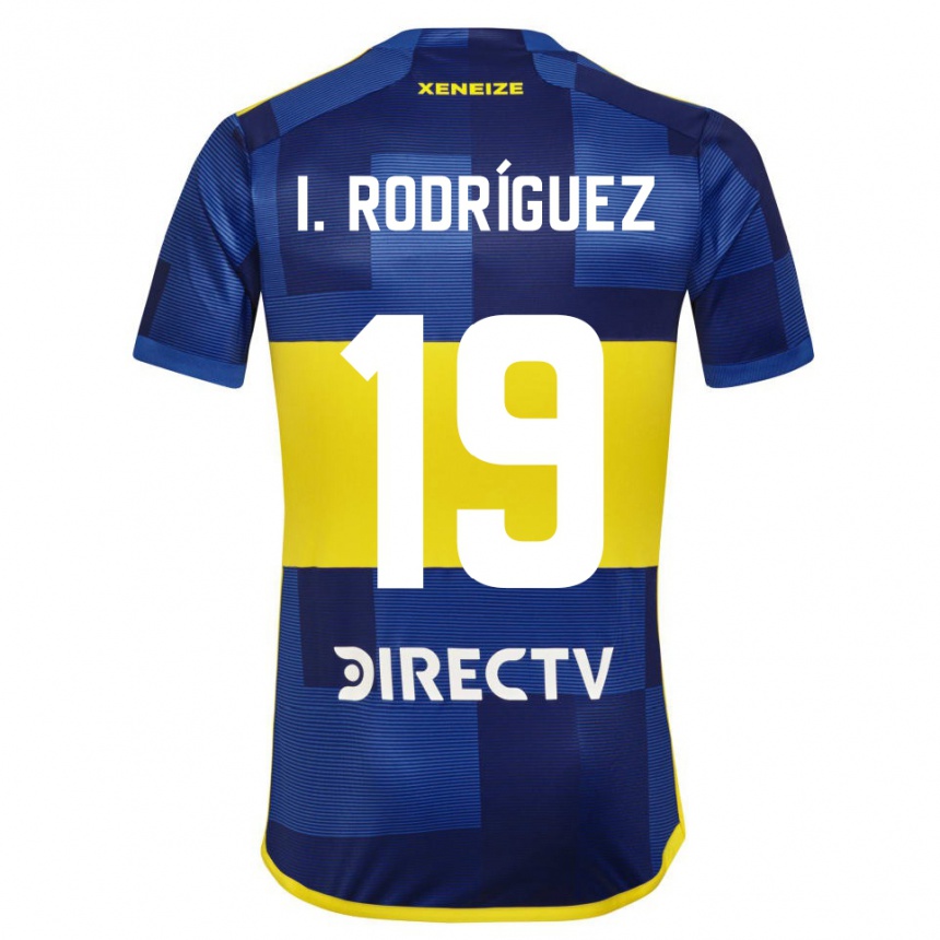 Kinder Fußball Ignacio Rodríguez #19 Dunkelblau Gelb Heimtrikot Trikot 2023/24 T-Shirt Luxemburg