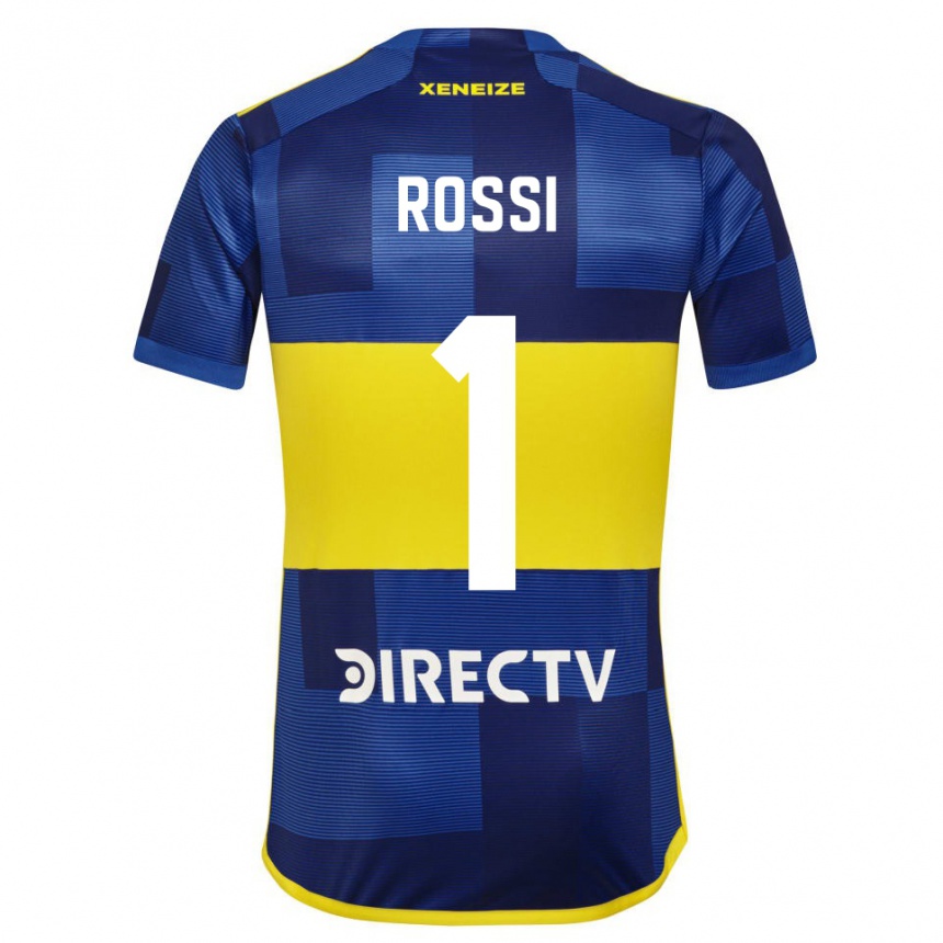 Kinder Fußball Agustin Rossi #1 Dunkelblau Gelb Heimtrikot Trikot 2023/24 T-Shirt Luxemburg