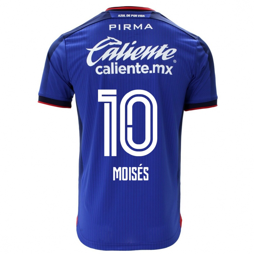 Kinder Fußball Moisés Vieira #10 Blau Heimtrikot Trikot 2023/24 T-Shirt Luxemburg