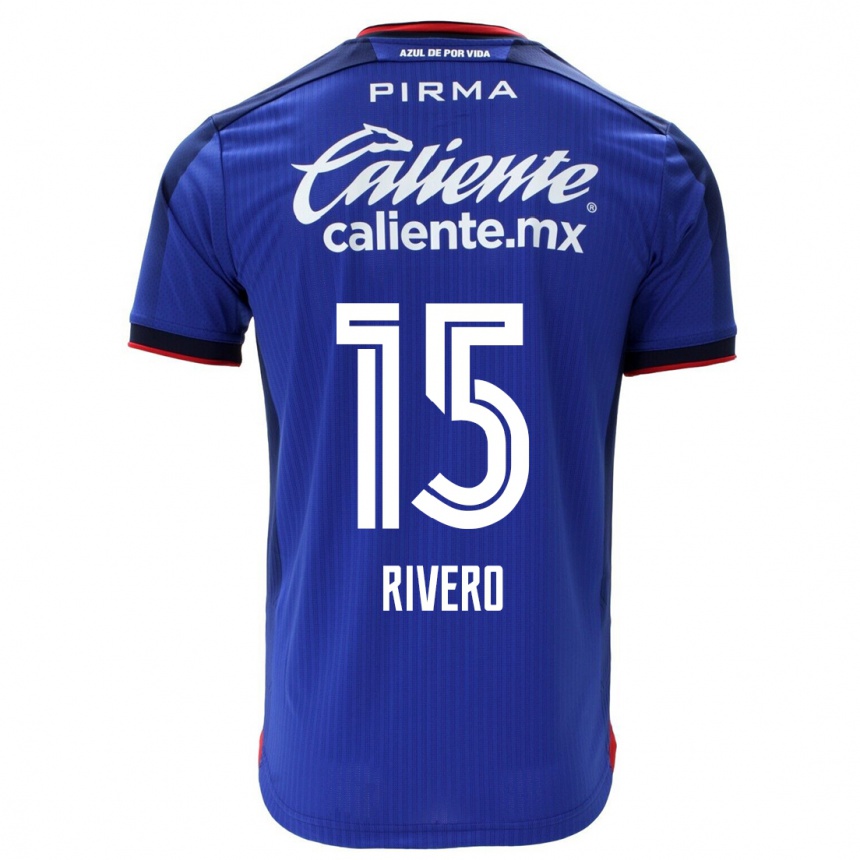 Kinder Fußball Ignacio Rivero #15 Blau Heimtrikot Trikot 2023/24 T-Shirt Luxemburg