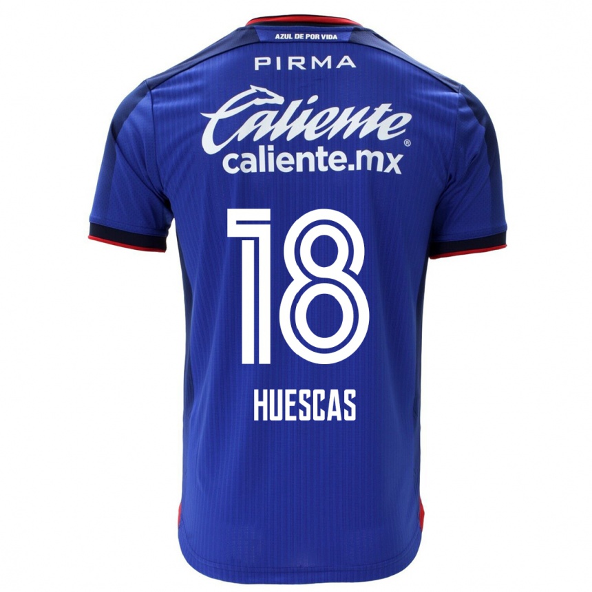 Kinder Fußball Rodrigo Huescas #18 Blau Heimtrikot Trikot 2023/24 T-Shirt Luxemburg
