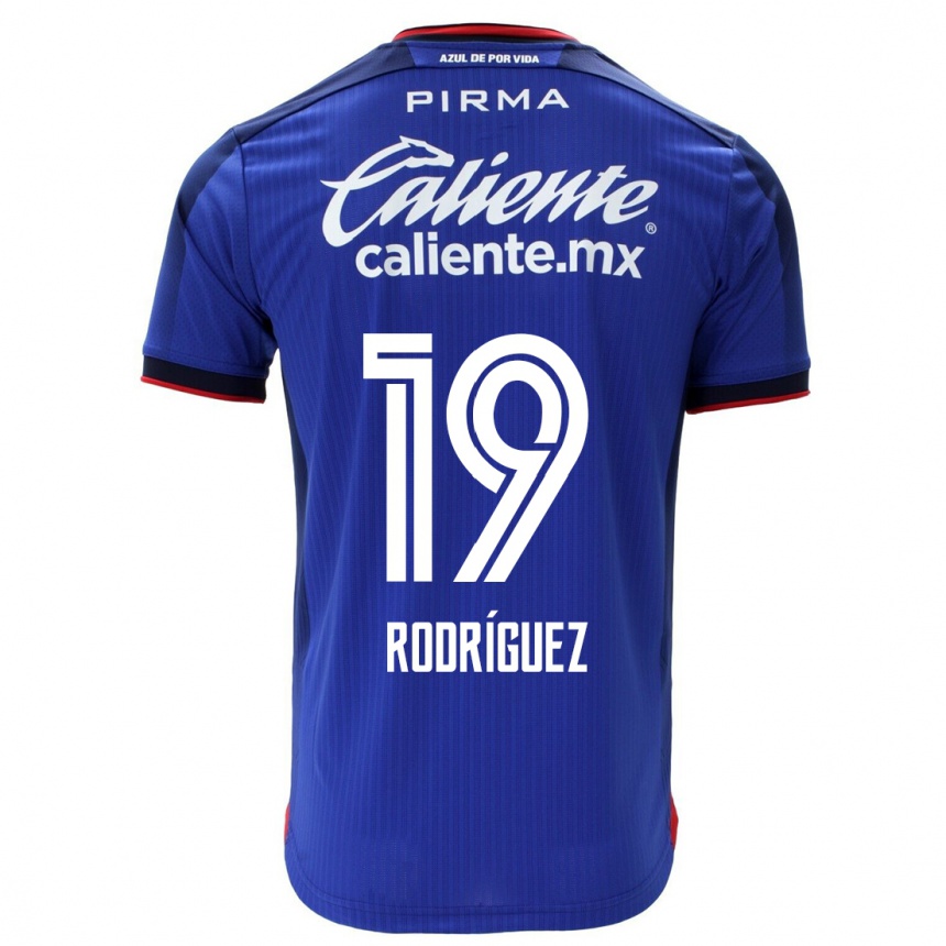 Kinder Fußball Carlos Rodríguez #19 Blau Heimtrikot Trikot 2023/24 T-Shirt Luxemburg
