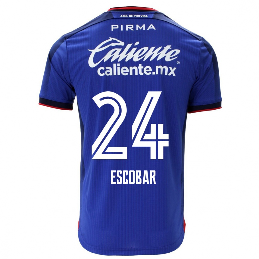 Kinder Fußball Juan Escobar #24 Blau Heimtrikot Trikot 2023/24 T-Shirt Luxemburg