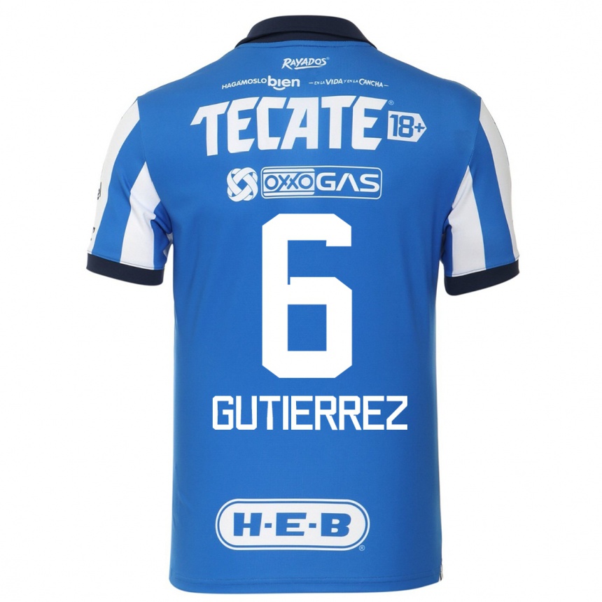 Kinder Fußball Édson Gutiérrez #6 Blau Weiss Heimtrikot Trikot 2023/24 T-Shirt Luxemburg