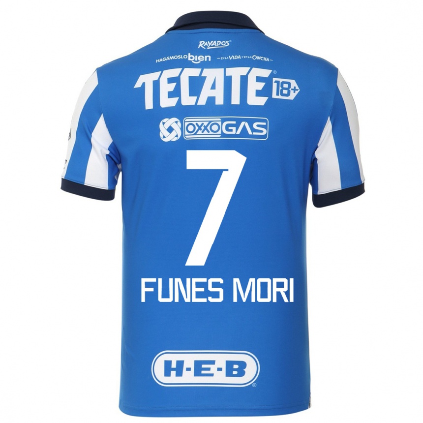 Kinder Fußball Rogelio Funes Mori #7 Blau Weiss Heimtrikot Trikot 2023/24 T-Shirt Luxemburg