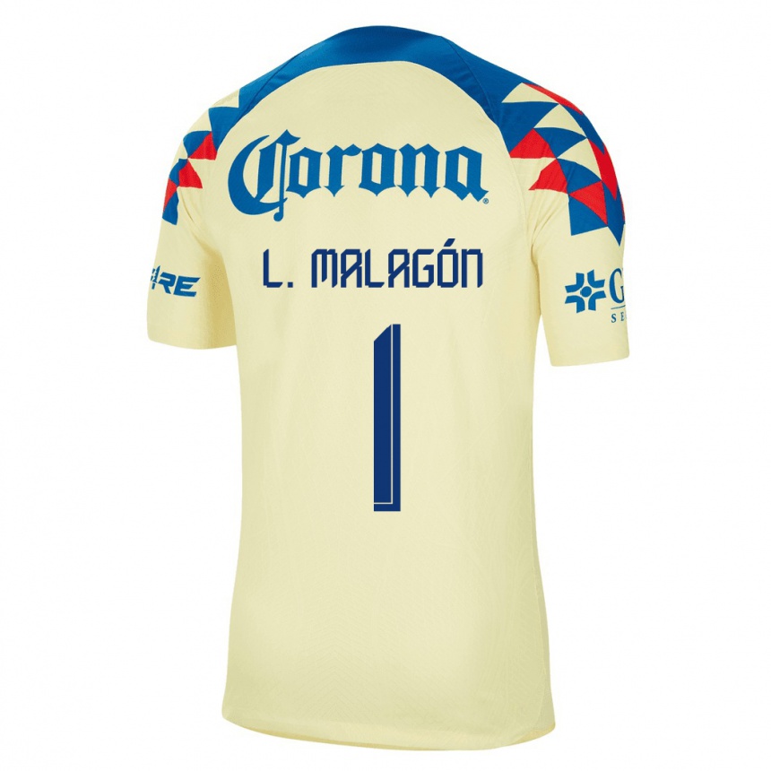 Kinder Fußball Luis Malagón #1 Gelb Heimtrikot Trikot 2023/24 T-Shirt Luxemburg