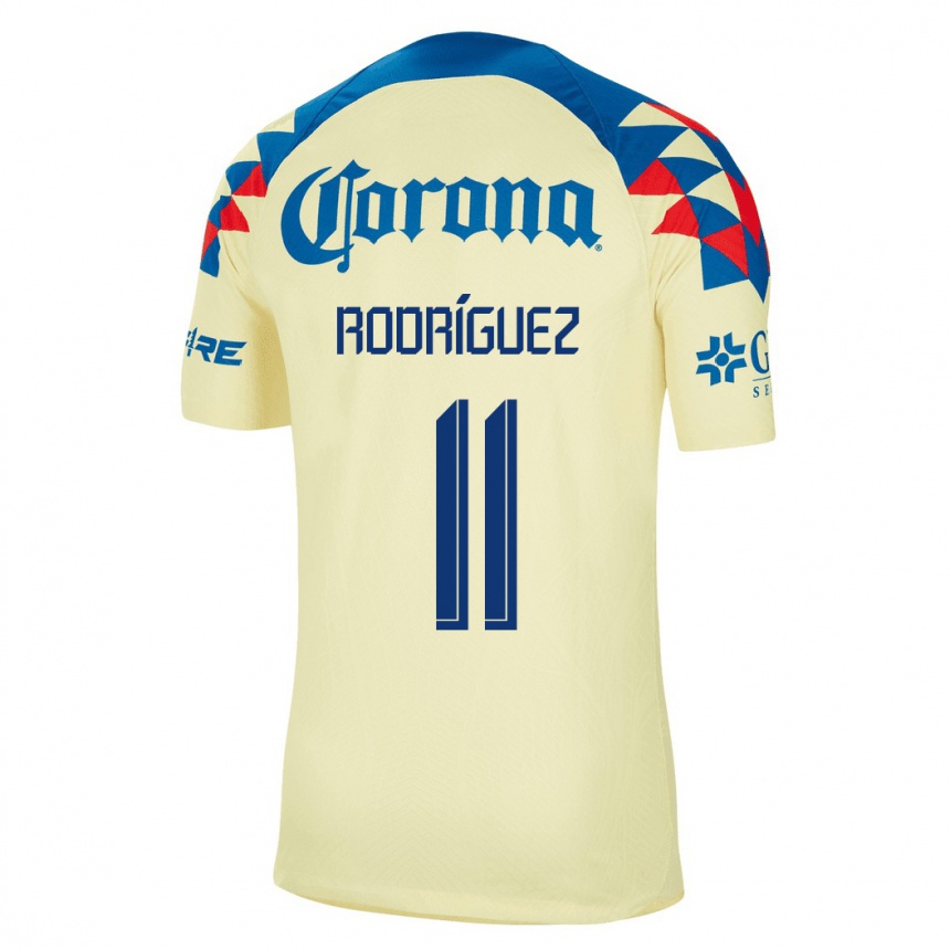 Kinder Fußball Jonathan Rodríguez #11 Gelb Heimtrikot Trikot 2023/24 T-Shirt Luxemburg