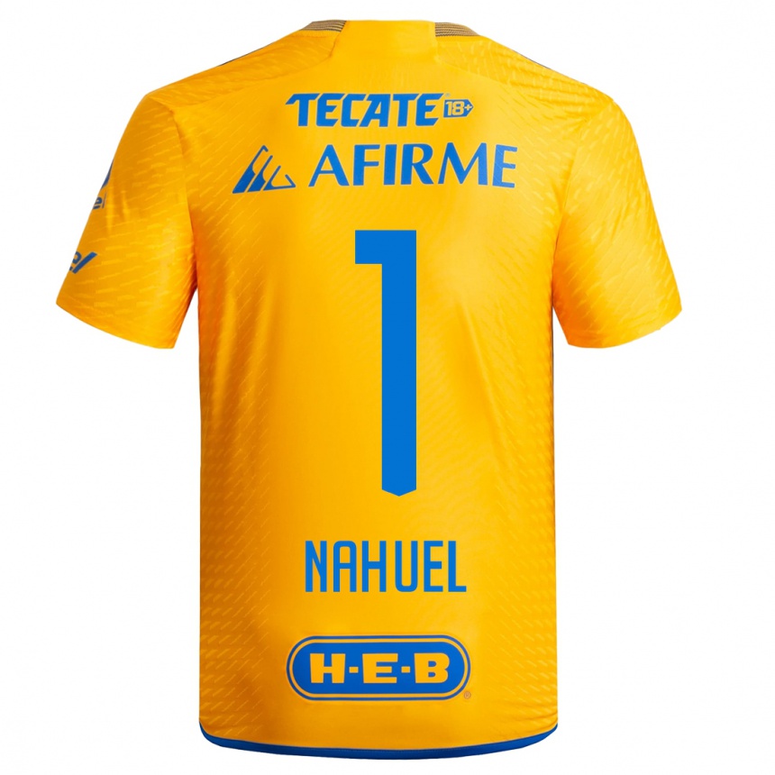 Kinder Fußball Nahuel Guzmán #1 Gelb Heimtrikot Trikot 2023/24 T-Shirt Luxemburg
