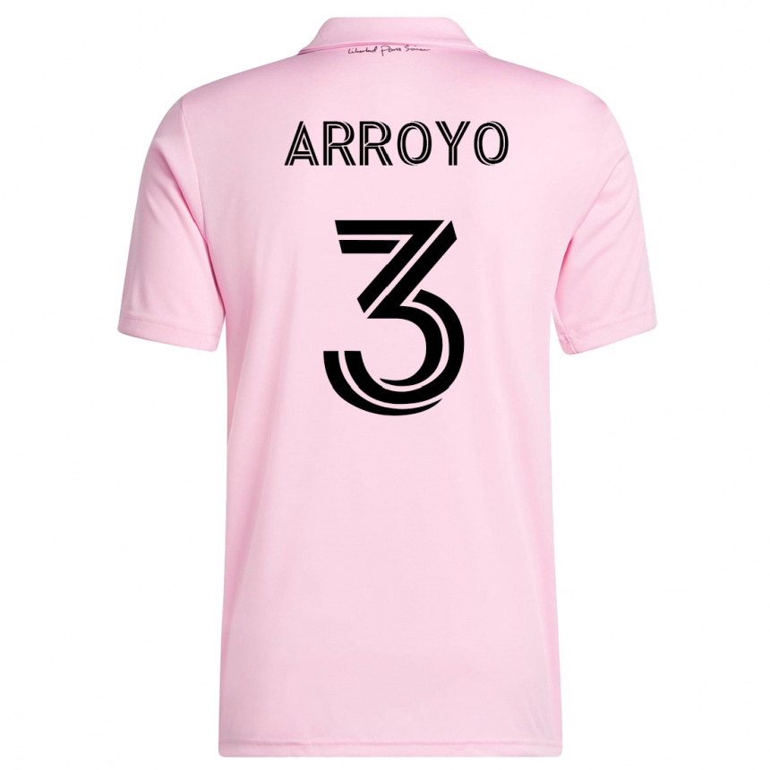 Kinder Fußball Dixon Arroyo #3 Rosa Heimtrikot Trikot 2023/24 T-Shirt Luxemburg