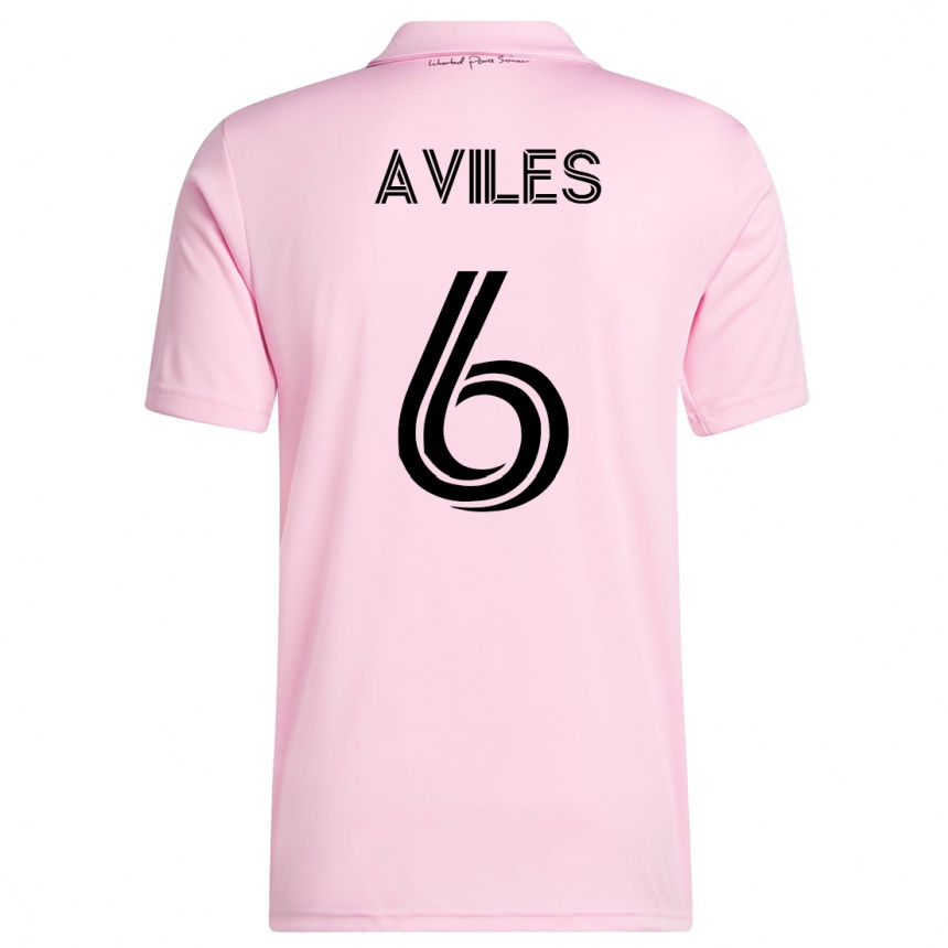 Kinder Fußball Tomás Avilés #6 Rosa Heimtrikot Trikot 2023/24 T-Shirt Luxemburg