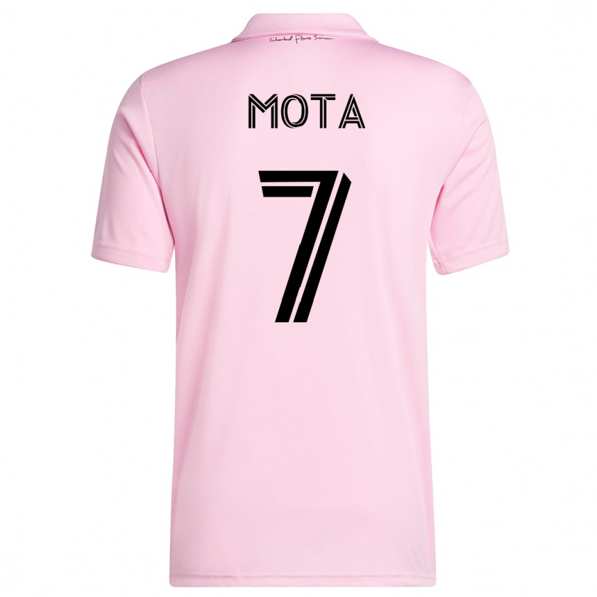 Kinder Fußball Jean Mota #7 Rosa Heimtrikot Trikot 2023/24 T-Shirt Luxemburg