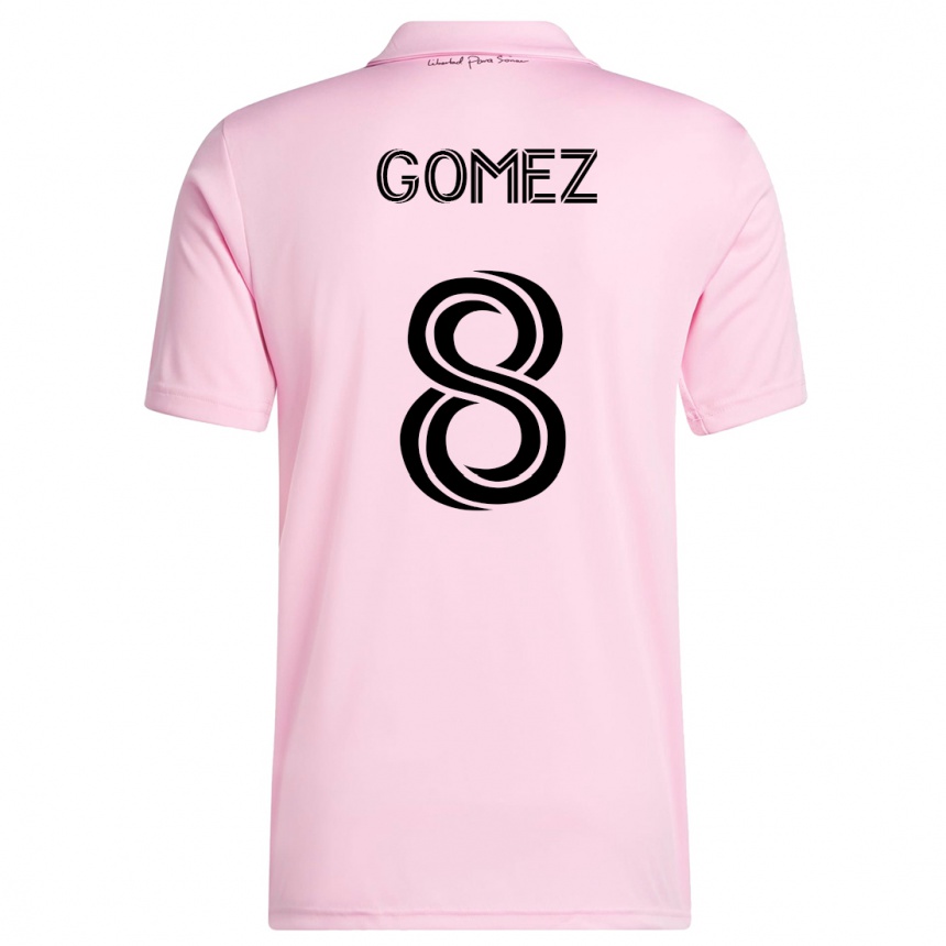 Kinder Fußball Diego Gómez #8 Rosa Heimtrikot Trikot 2023/24 T-Shirt Luxemburg
