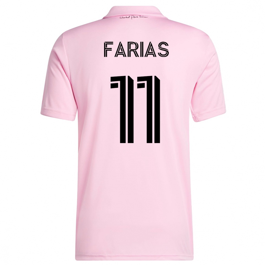 Kinder Fußball Facundo Farías #11 Rosa Heimtrikot Trikot 2023/24 T-Shirt Luxemburg
