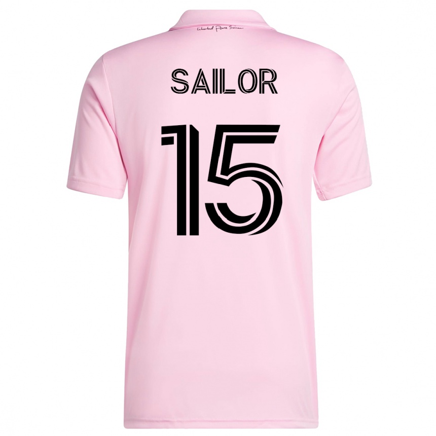 Kinder Fußball Ryan Sailor #15 Rosa Heimtrikot Trikot 2023/24 T-Shirt Luxemburg