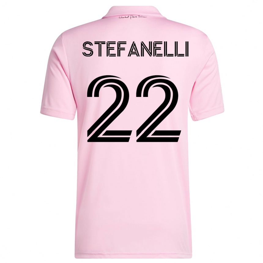 Kinder Fußball Nicolás Stefanelli #22 Rosa Heimtrikot Trikot 2023/24 T-Shirt Luxemburg